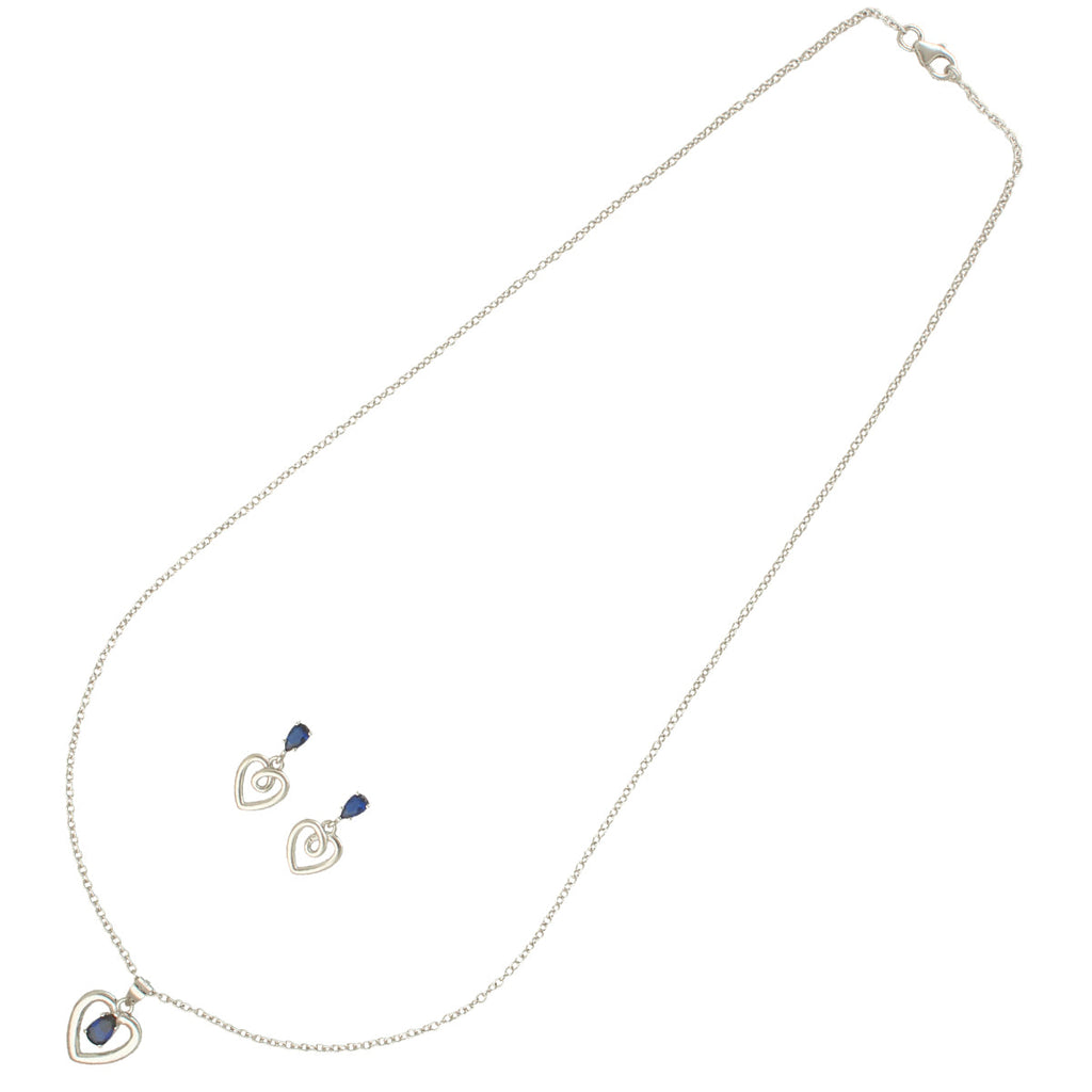 J Pearls Unique 925 Sterling Silver Pendant Set