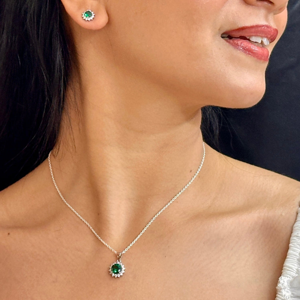 J Pearls Contemporary 925 Silver Pendant Set