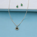 J Pearls Contemporary 925 Silver Pendant Set