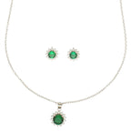 J Pearls Contemporary 925 Silver Pendant Set