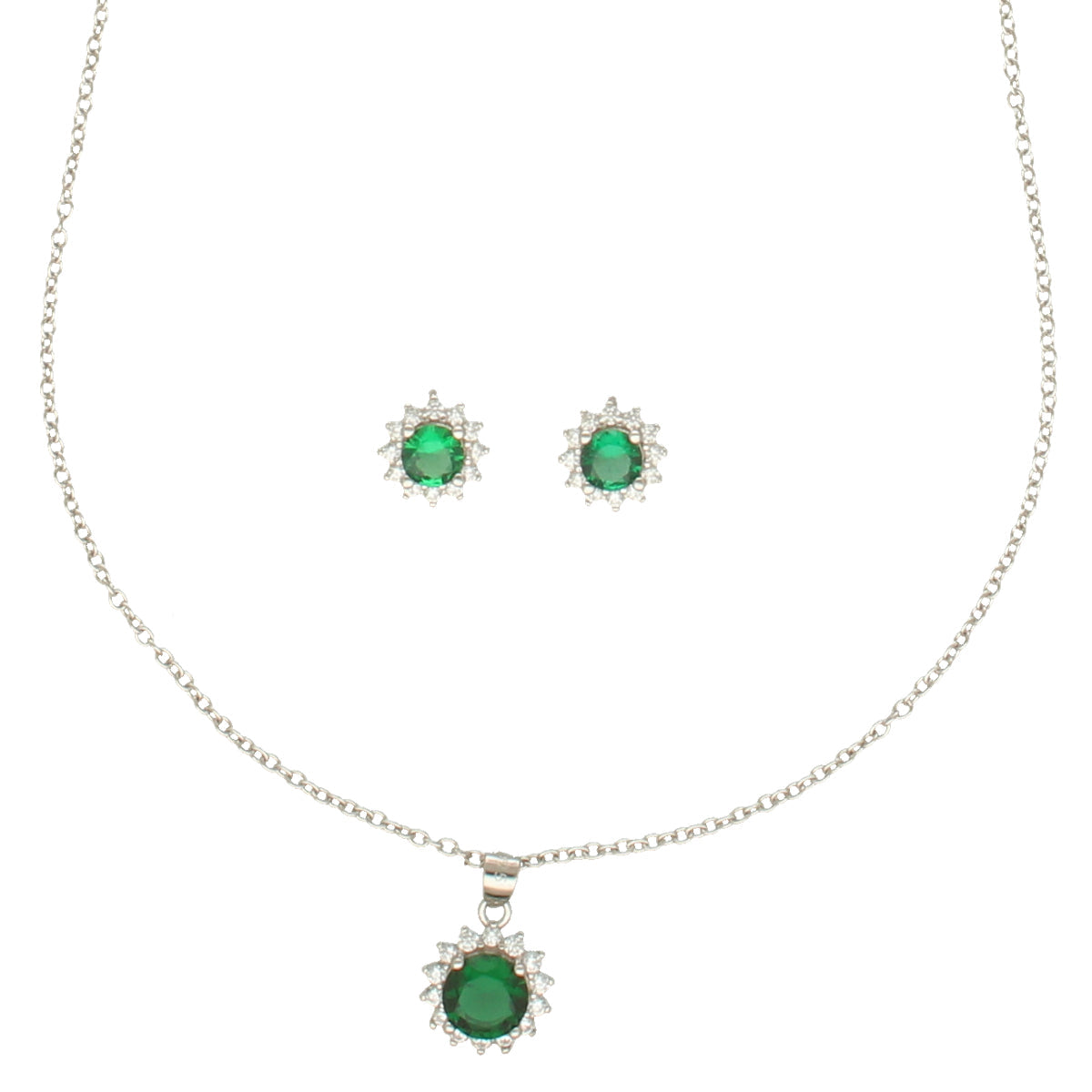 J Pearls Contemporary 925 Silver Pendant Set