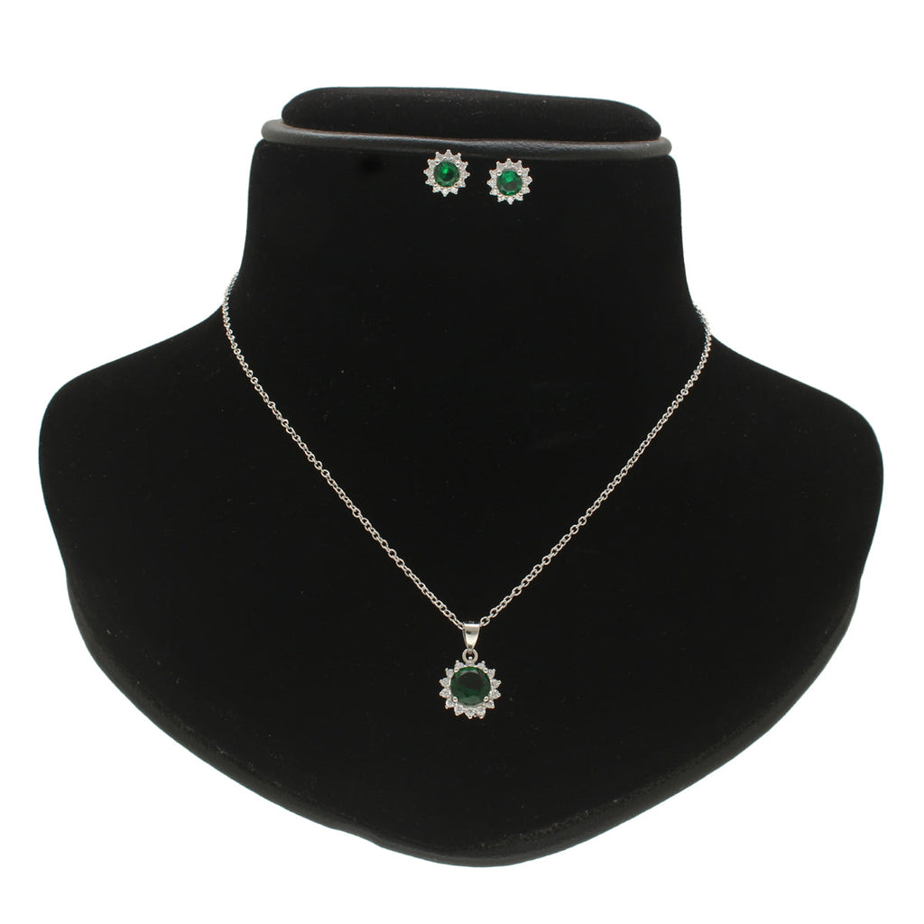 J Pearls Contemporary 925 Silver Pendant Set