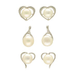 J Pearls Liora Pearl Earrings Pack 3 - Distacart