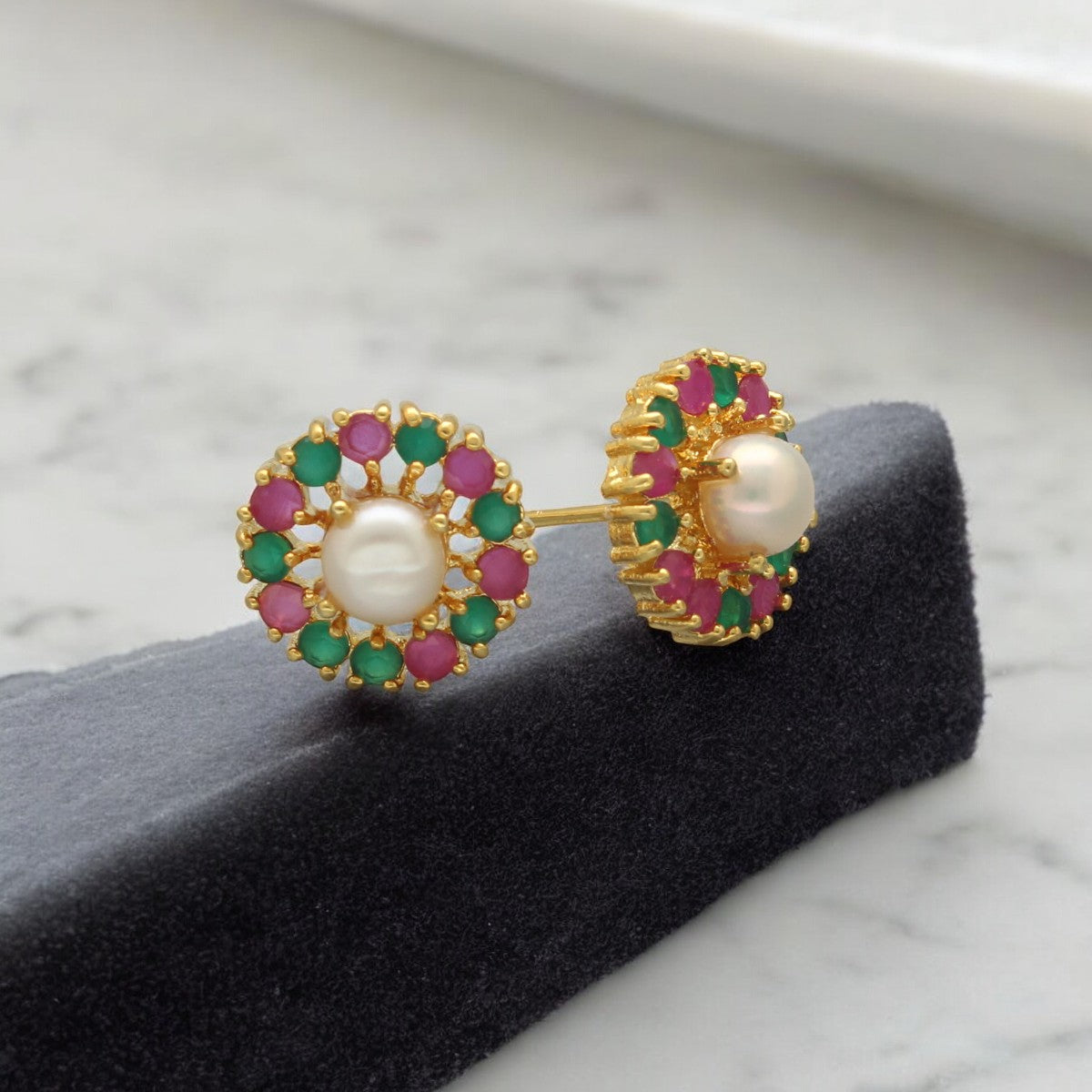 J Pearls Rhea Pearl Earrings Pack 5 - Distacart