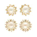 J Pearls Caralin Pearl Earrings Pack 2 - Distacart