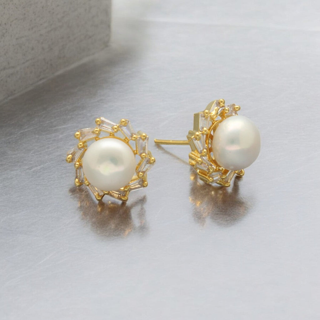 J Pearls Caralin Pearl Earrings Pack 2 - Distacart
