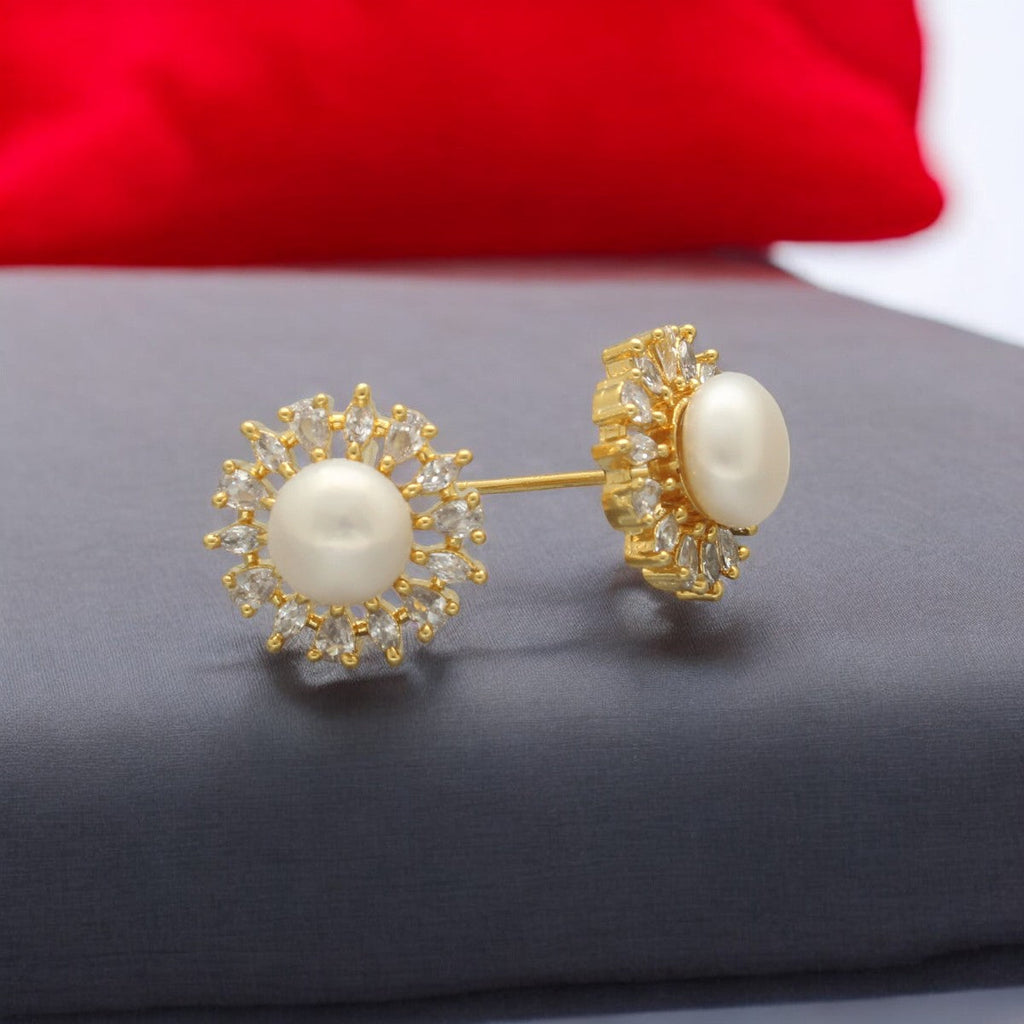 J Pearls Caralin Pearl Earrings Pack 2 - Distacart