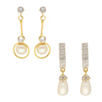 J Pearls Vyom Pearl Earrings Pack 2 - Distacart