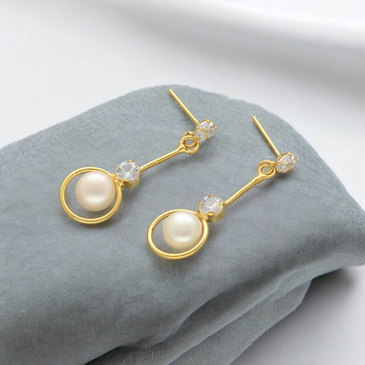 J Pearls Vyom Pearl Earrings Pack 2 - Distacart