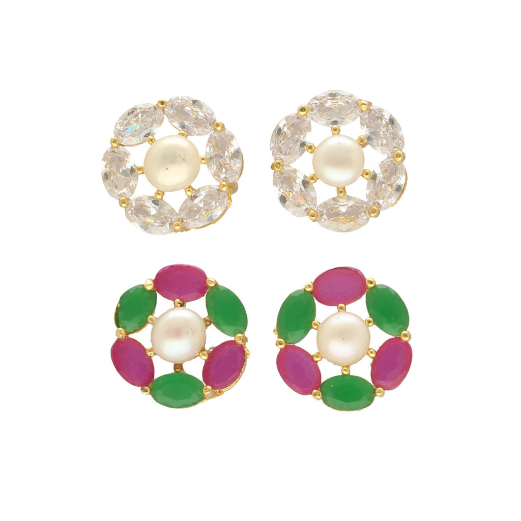 J Pearls Gia Pearl Earrings Pack 2 - Distacart