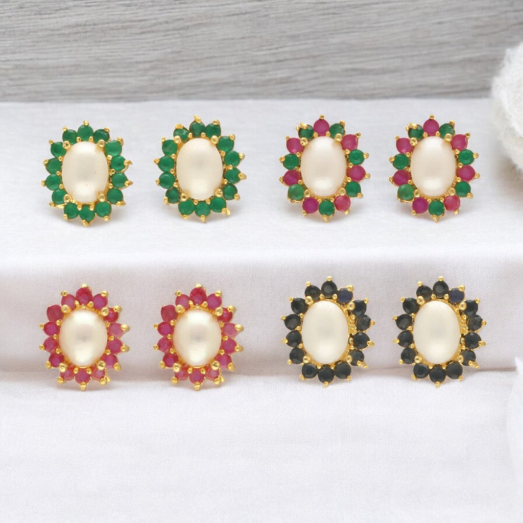 J Pearls Lubov Pearl Earrings Pack 4 - Distacart