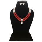 J Pearls Cherry 2 Lines Round Pearl Necklaces