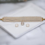 J Pearls Iha 4 Lines Round Pearl Choker Set