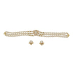J Pearls Zivah 3 Lines Pearl Choker Set