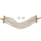J Pearls Qiyara 7 Lines Baroque Pearl Choker Set - Distacart
