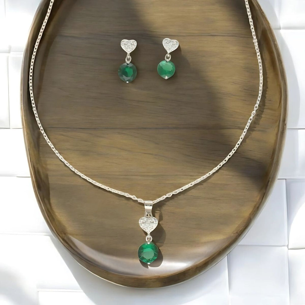 J Pearls Luvya 925 Silver Pendant Set