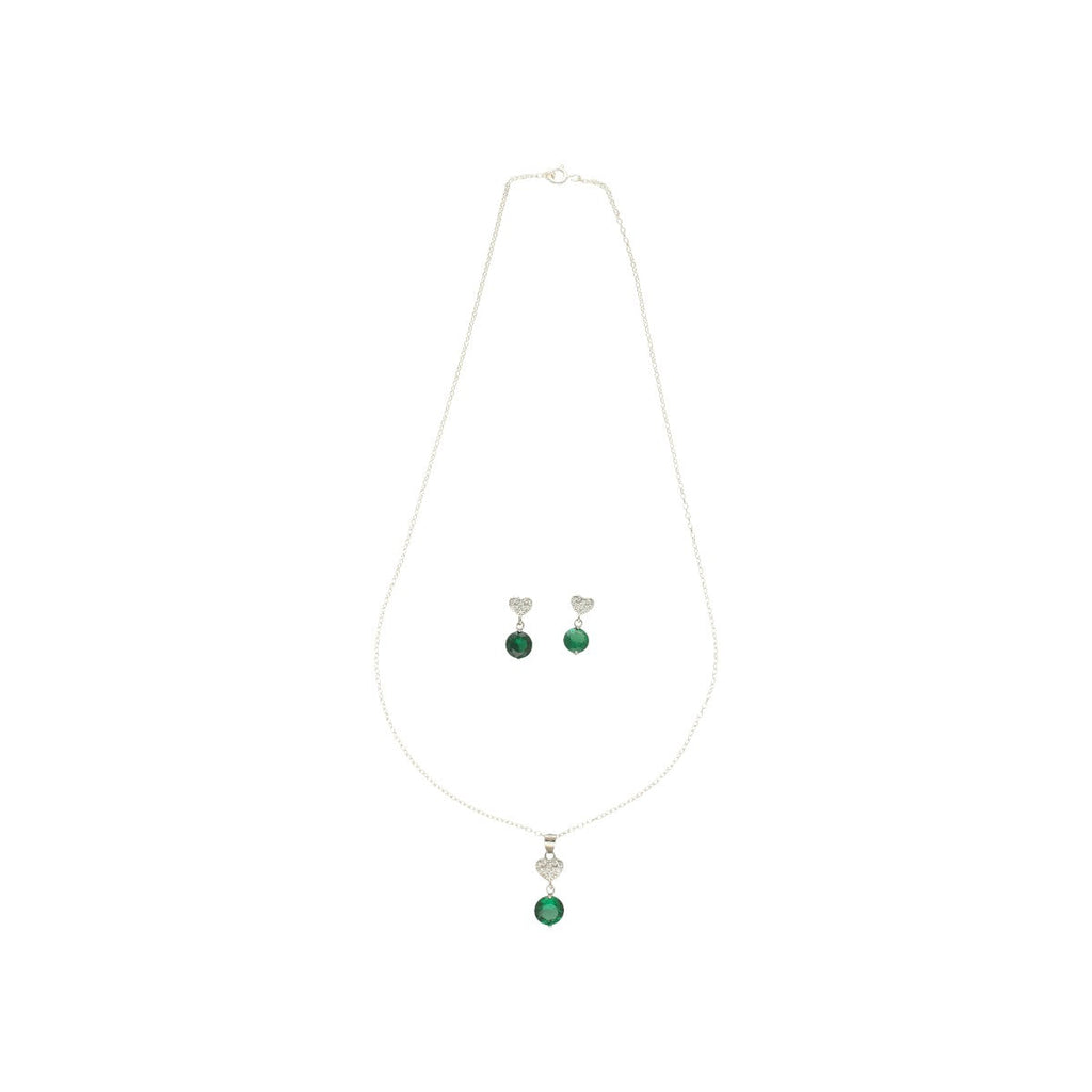 J Pearls Luvya 925 Silver Pendant Set