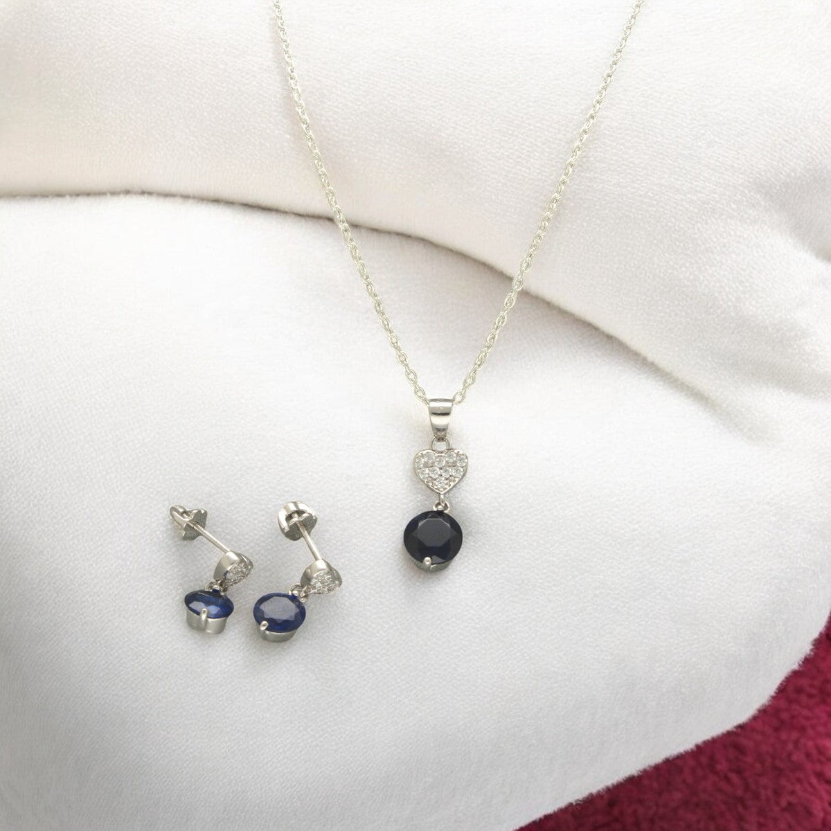 J Pearls Clara 925 Silver Pendant Set