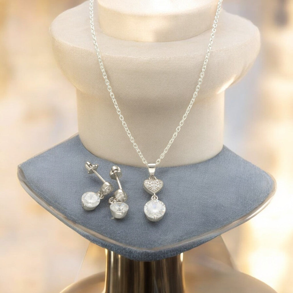 J Pearls Adora 925 Silver Pendant Set