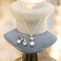 J Pearls Adora 925 Silver Pendant Set