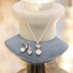 J Pearls Adora 925 Silver Pendant Set