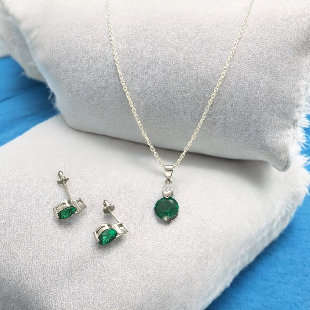 J Pearls Xeni 925 Silver Pendant Set