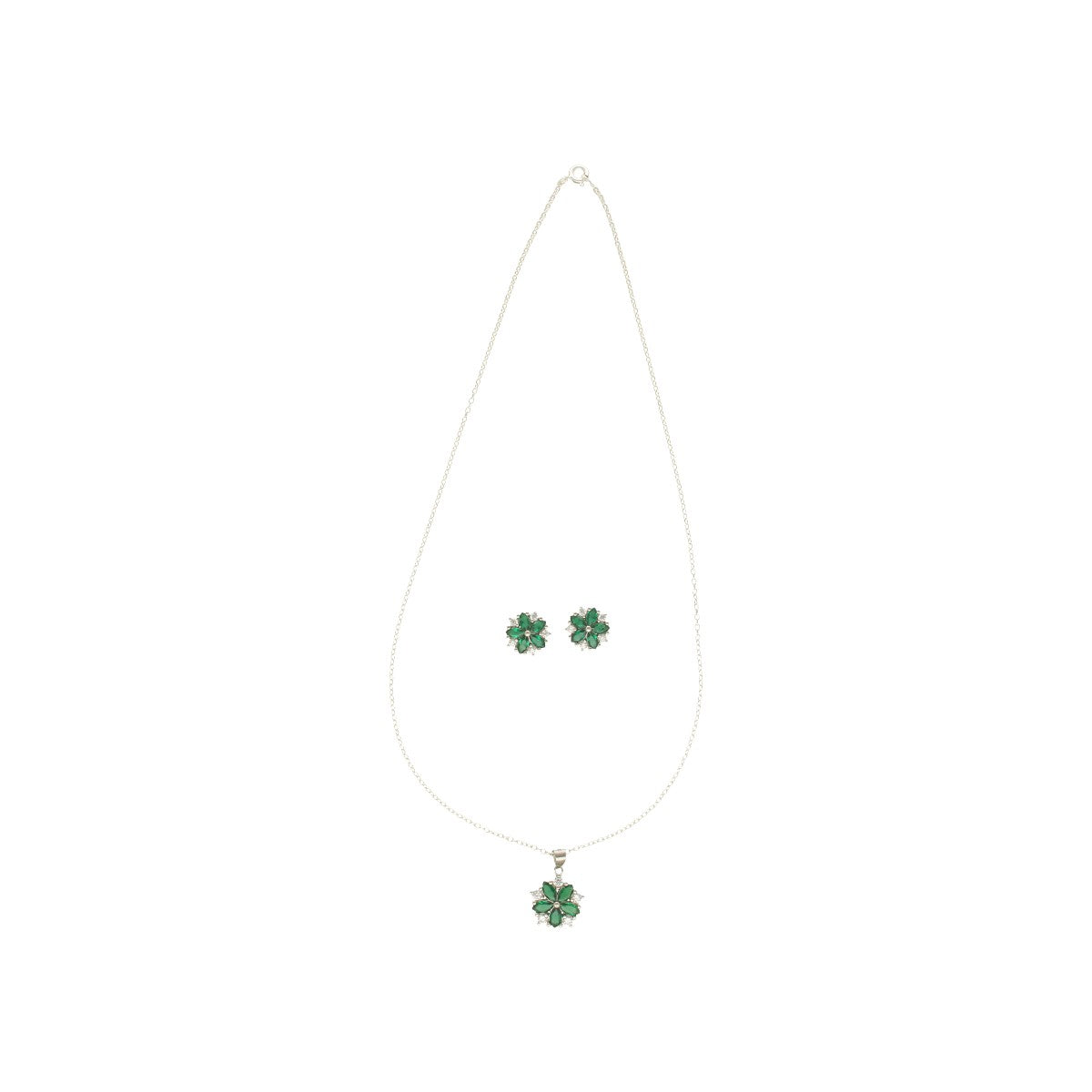 J Pearls Faris 925 Silver Pendant Set