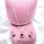 J Pearls Brielle 925 Silver Pendant Set