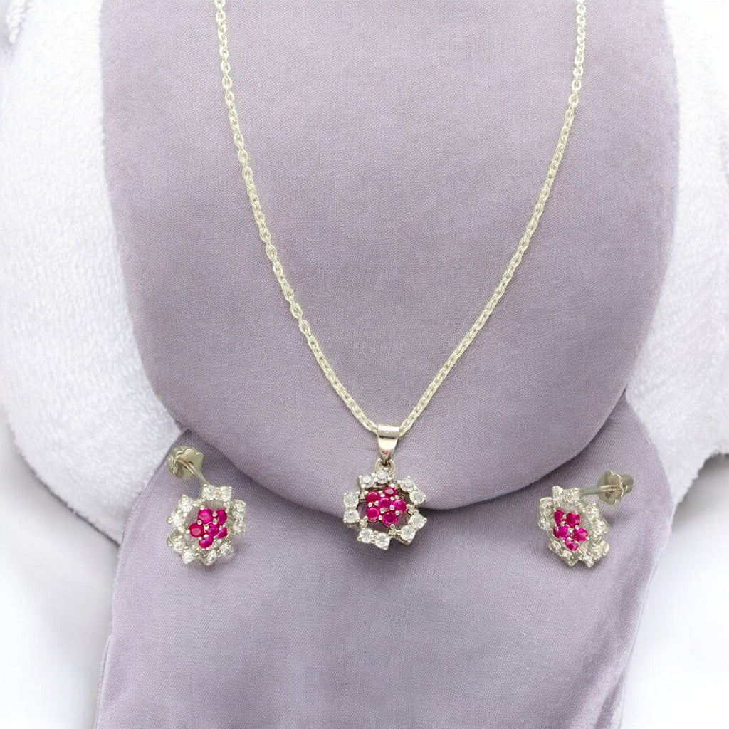 J Pearls Elinor 925 Silver Pendant Set