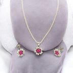 J Pearls Elinor 925 Silver Pendant Set