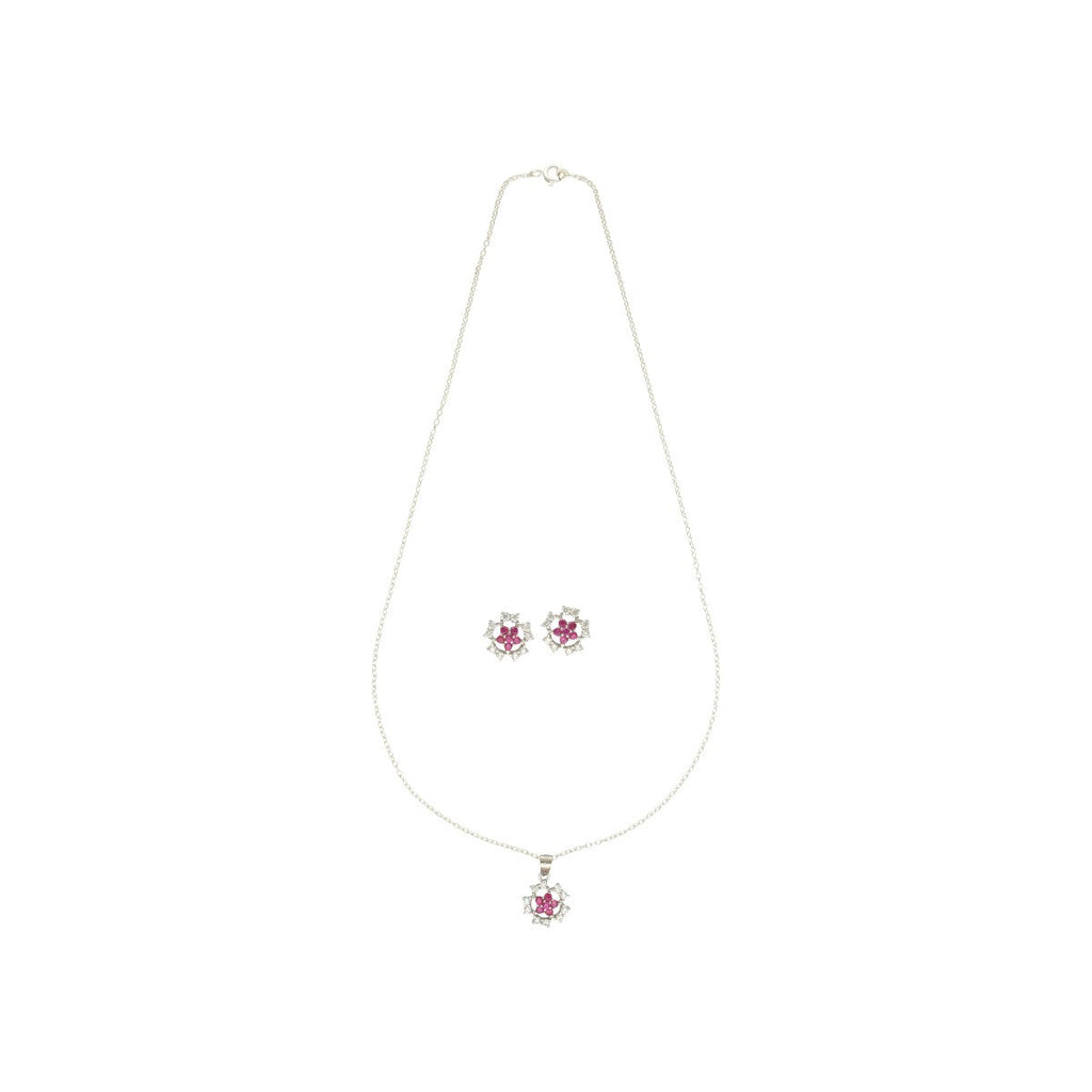 J Pearls Elinor 925 Silver Pendant Set