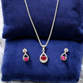 J Pearls Roye 925 Silver Pendant Set