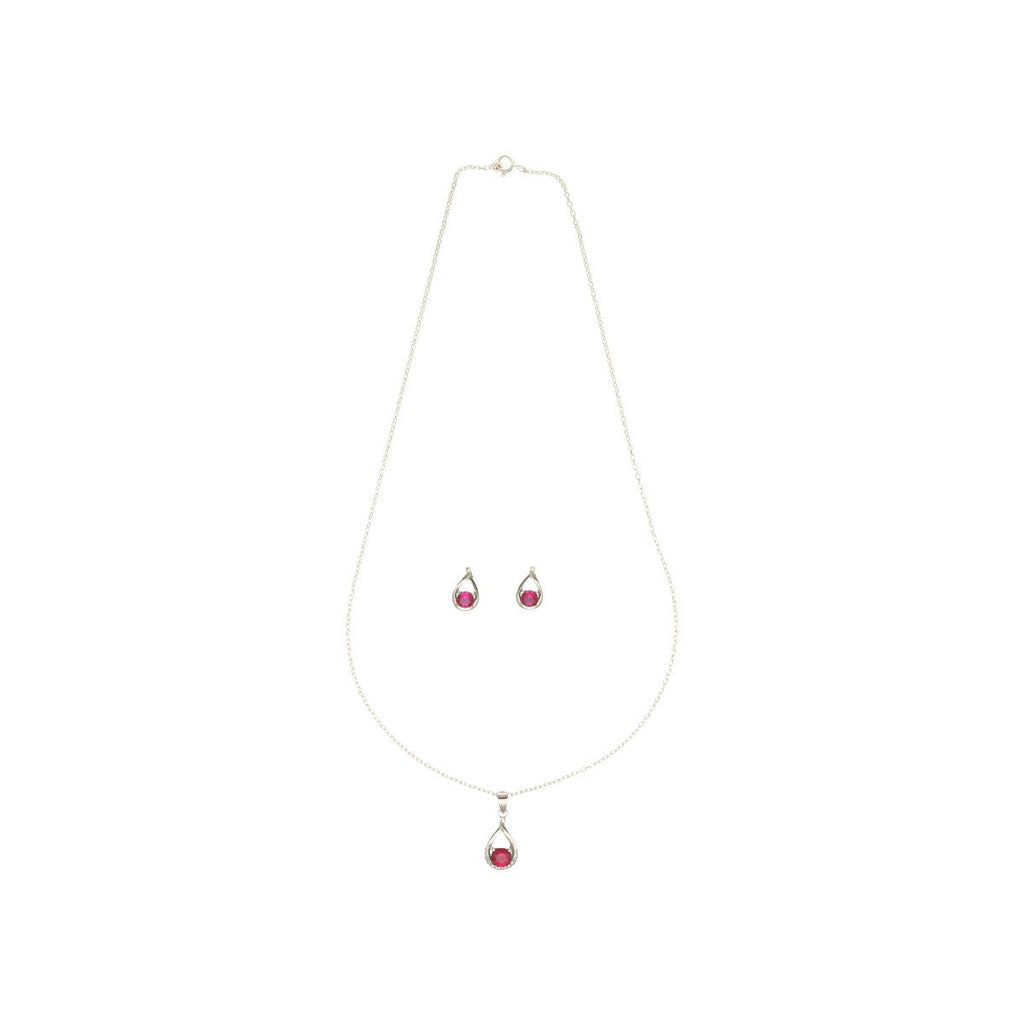 J Pearls Roye 925 Silver Pendant Set