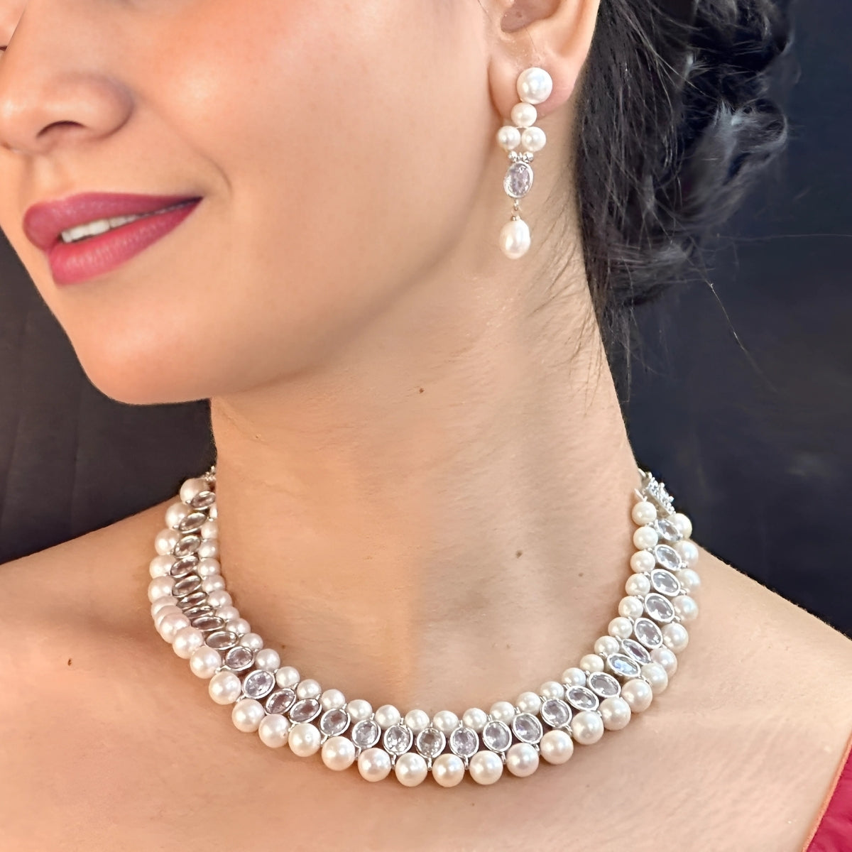 J Pearls Asra Pearl Choker Set