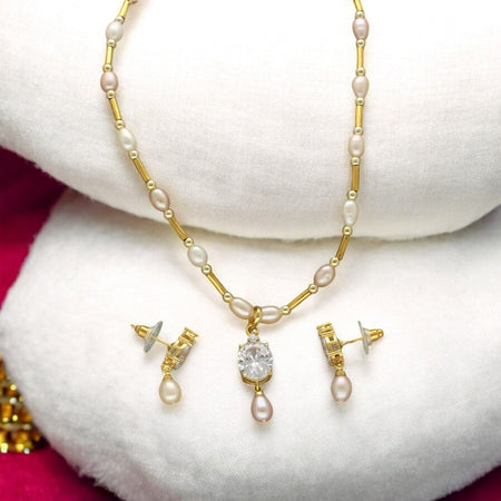 J Pearls Jeeval Pearl Pendant Set
