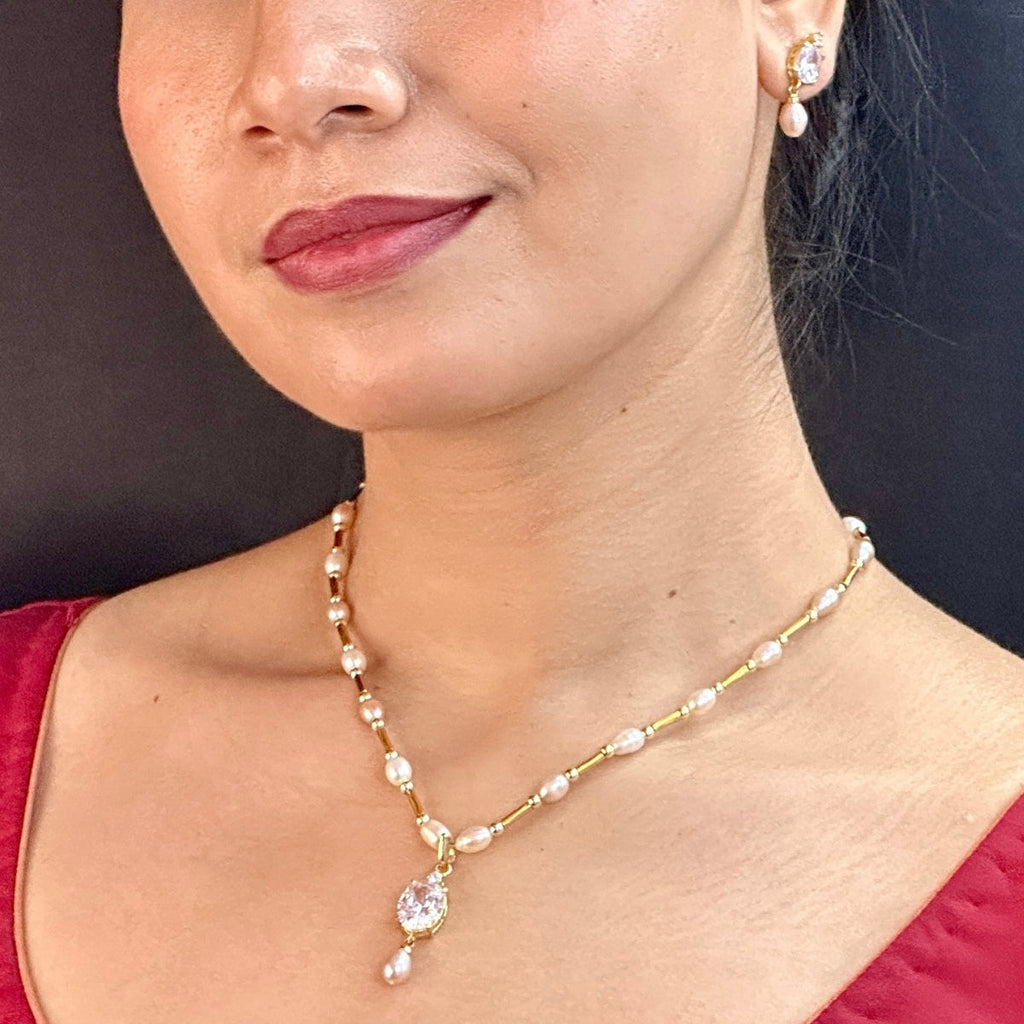 J Pearls Jeeval Pearl Pendant Set