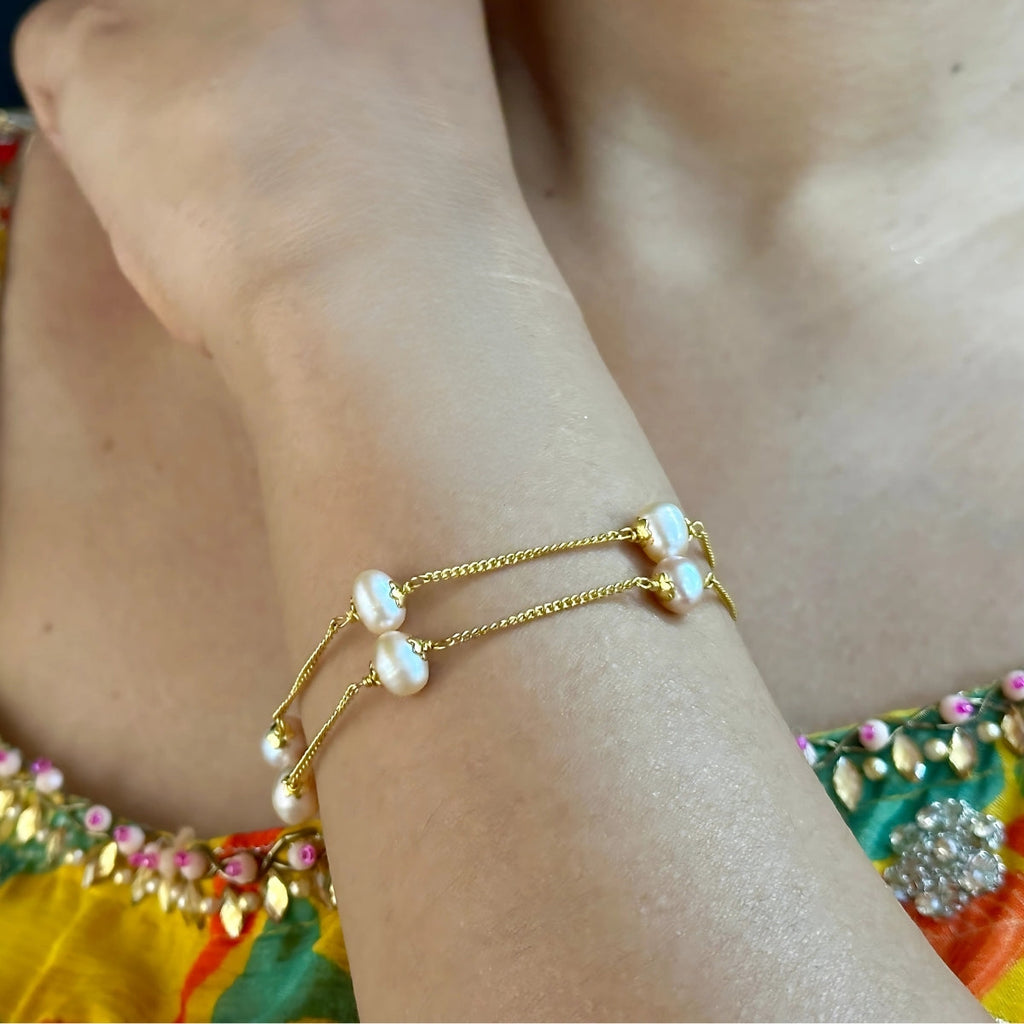 J Pearls Jeeval Pearl Bracelet - Distacart