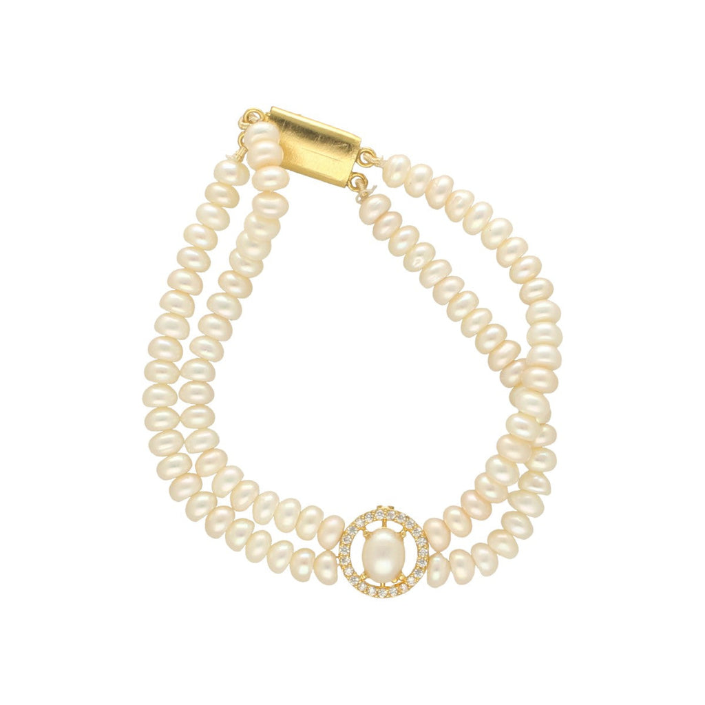 J Pearls Ovia Dual Line Pearl Bracelet - Distacart