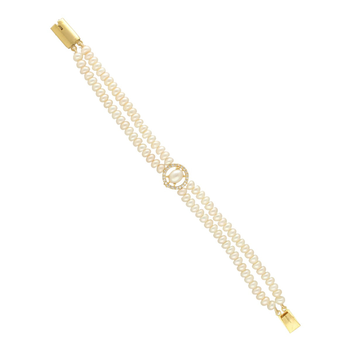 J Pearls Ovia Dual Line Pearl Bracelet - Distacart