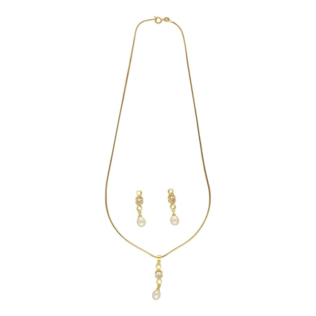 J Pearls Elora Pearl Pendant Set