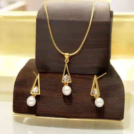 J Pearls Trellis Pearl Pendant Set