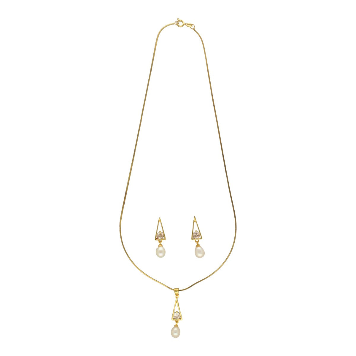 J Pearls Trellis Pearl Pendant Set