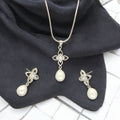J Pearls Flora Pearl Pendant Set