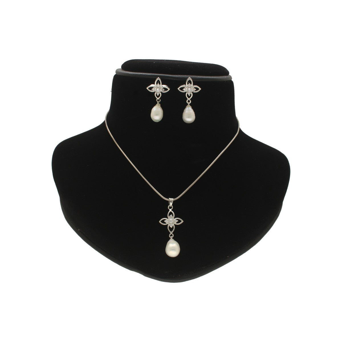 J Pearls Flora Pearl Pendant Set