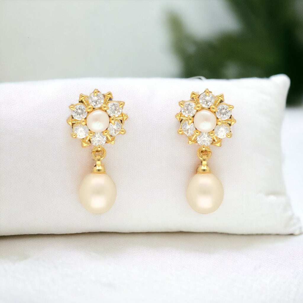 J Pearls Elegance Combo Of 4Pair Earrings - Distacart