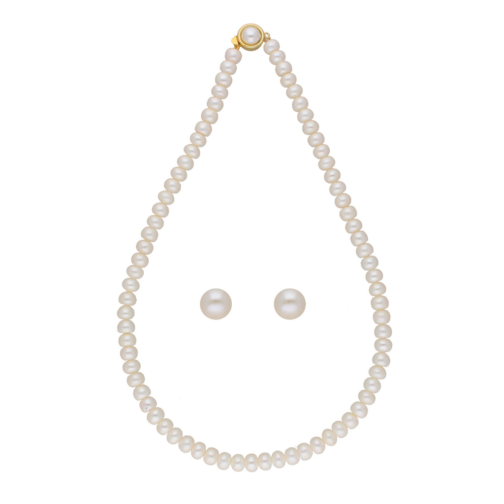 J Pearls Twisted 1 Line Pearl Necklaces - Real Pearl Jewelry - Distacart