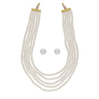 J Pearls Zara 5 Lines Pearl Necklaces - Real Pearl Jewelry - Distacart