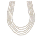 J Pearls Zara 5 Lines Pearl Necklaces - Real Pearl Jewelry - Distacart