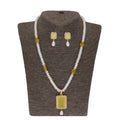 J Pearls Daksina 1 Line Square Pearl Set - Real Pearl Jewelry - Distacart
