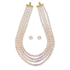 J Pearls Tulsi 4 Lines Pearl Necklaces - Real Pearl Jewelry - Distacart